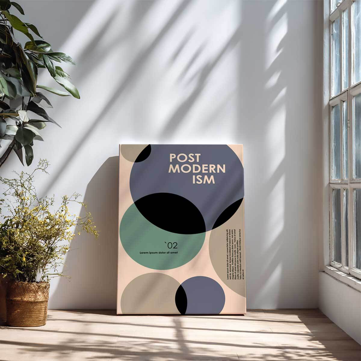 Tableau abstrait postmodernisme formes géométriques Toile imprimée