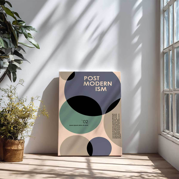 Tableau abstrait postmodernisme formes géométriques Toile imprimée