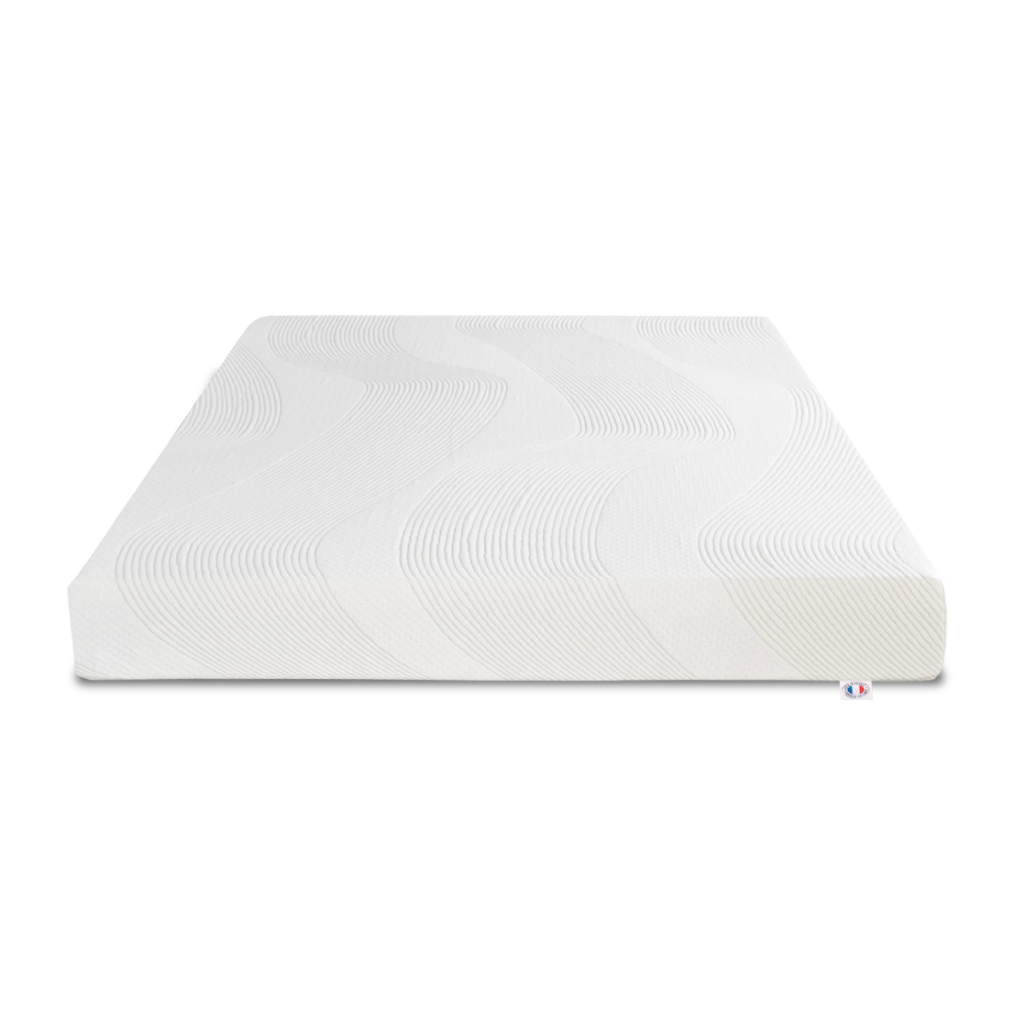 Matelas Paris, Soutien Ferme, 24 cm, Mémoire de Forme & Mousse Haute Densité, Fabrication Française, Déhoussable
