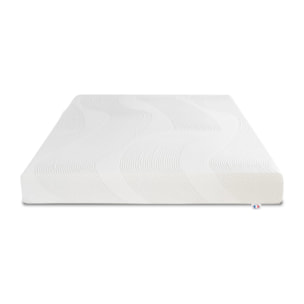 Matelas Paris, Soutien Ferme, 24 cm, Mémoire de Forme & Mousse Haute Densité, Fabrication Française, Déhoussable