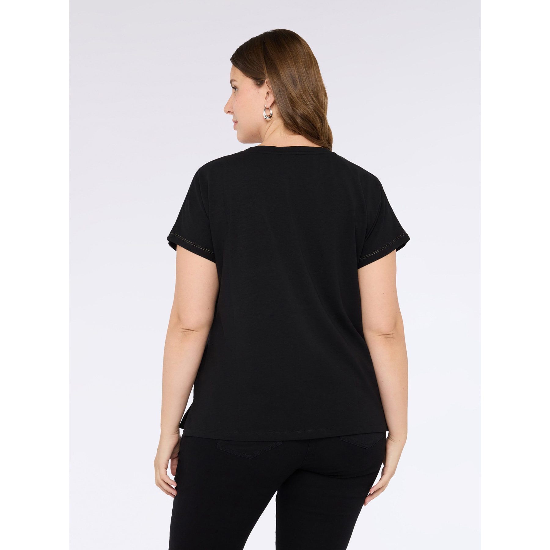 Fiorella Rubino - Camiseta de punto jersey con frase divertida - Negro