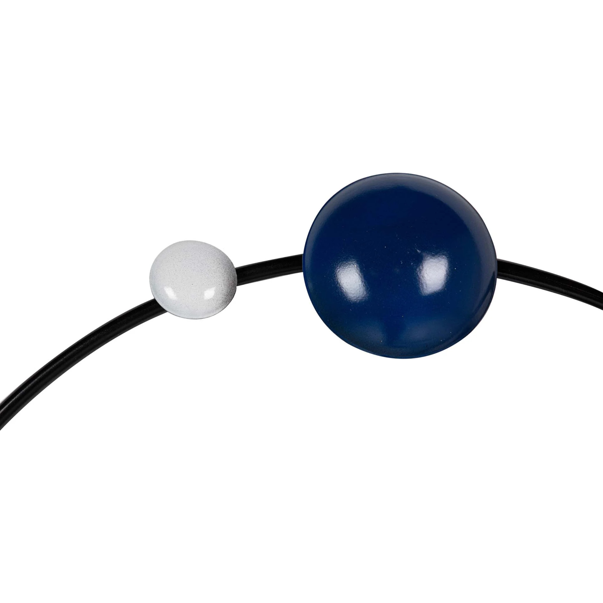 Reloj Pared Metal Azul Negro 62x6x57 Cm