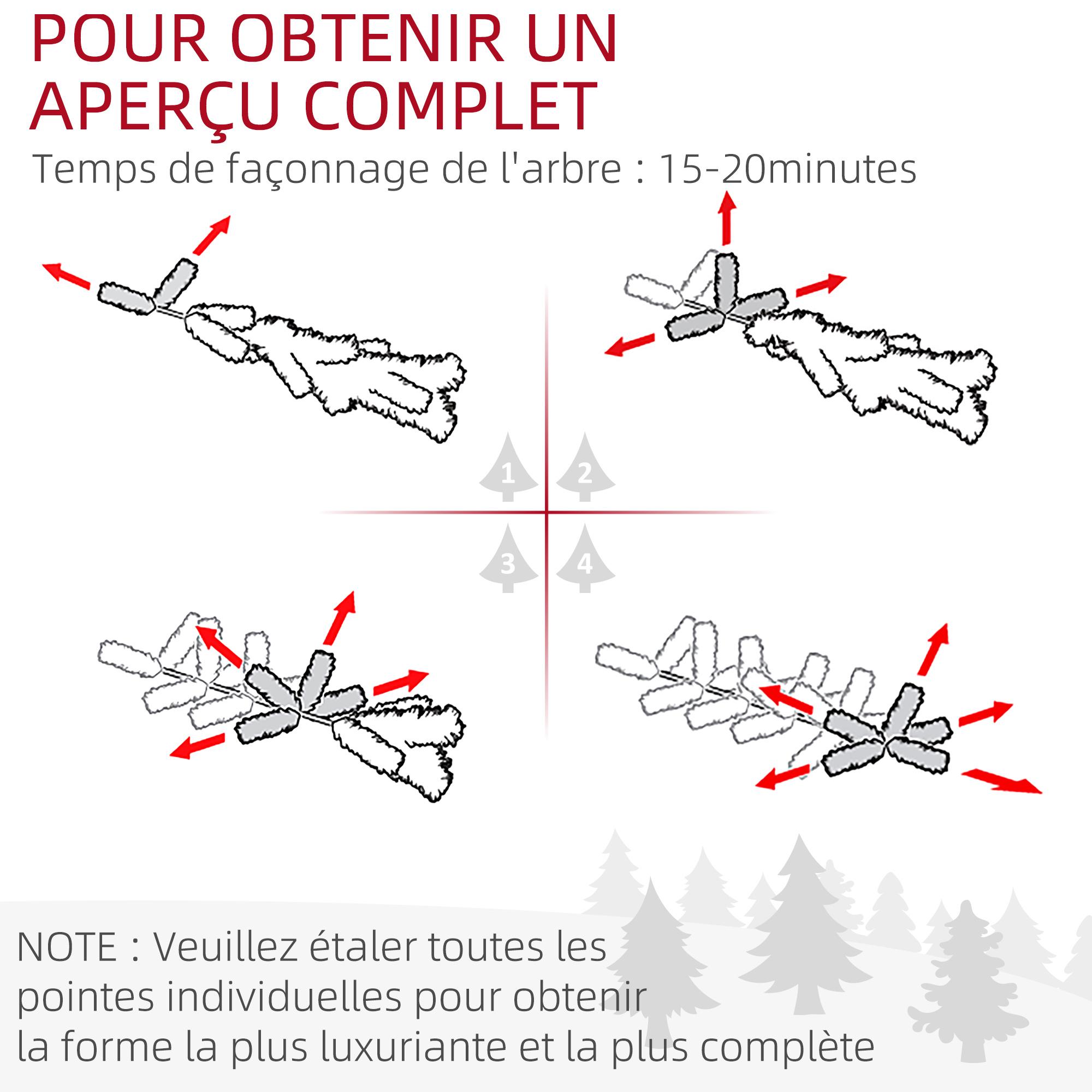 Sapin de Noël artificiel Ø 85 x 120H cm 305 branches épines imitation Nordmann grand réalisme vert