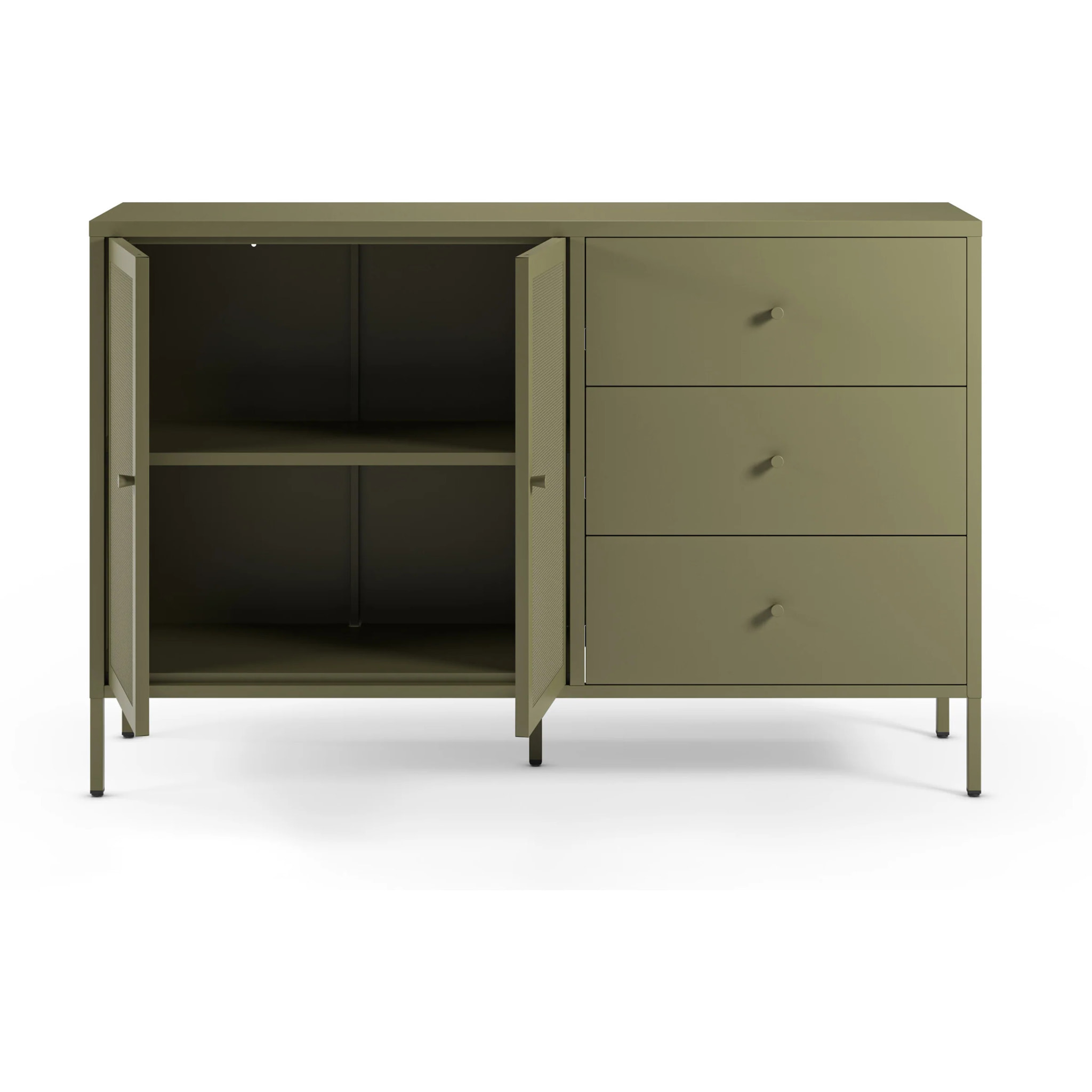 Buffet en metal vert kaki - Latem