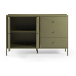 Buffet en metal vert kaki - Latem