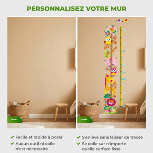 Stickers Muraux décoration adhésifs toise hiboux et girafe