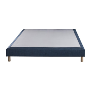 Sommier tapissier déco CRÉPUSCULE, bois massif, 12 cm - bleu marine