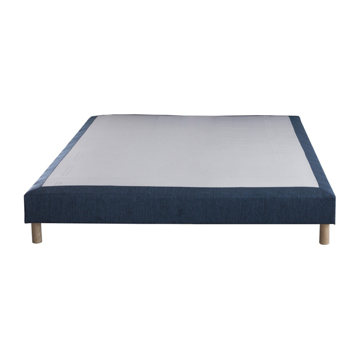 Sommier tapissier déco CRÉPUSCULE, bois massif, 12 cm - bleu marine