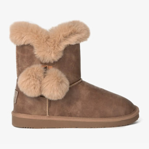 Botas Camel Pompon Australianas Napa