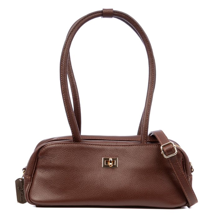 Baranzate borsa a spalla donna. Pelle autentica Dollaro.