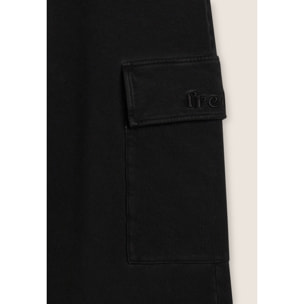 Pantaloni cargo wide leg tinta a freddo