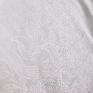 Housse de couette satin de coton motif jacquard blanc Alexandria diamant