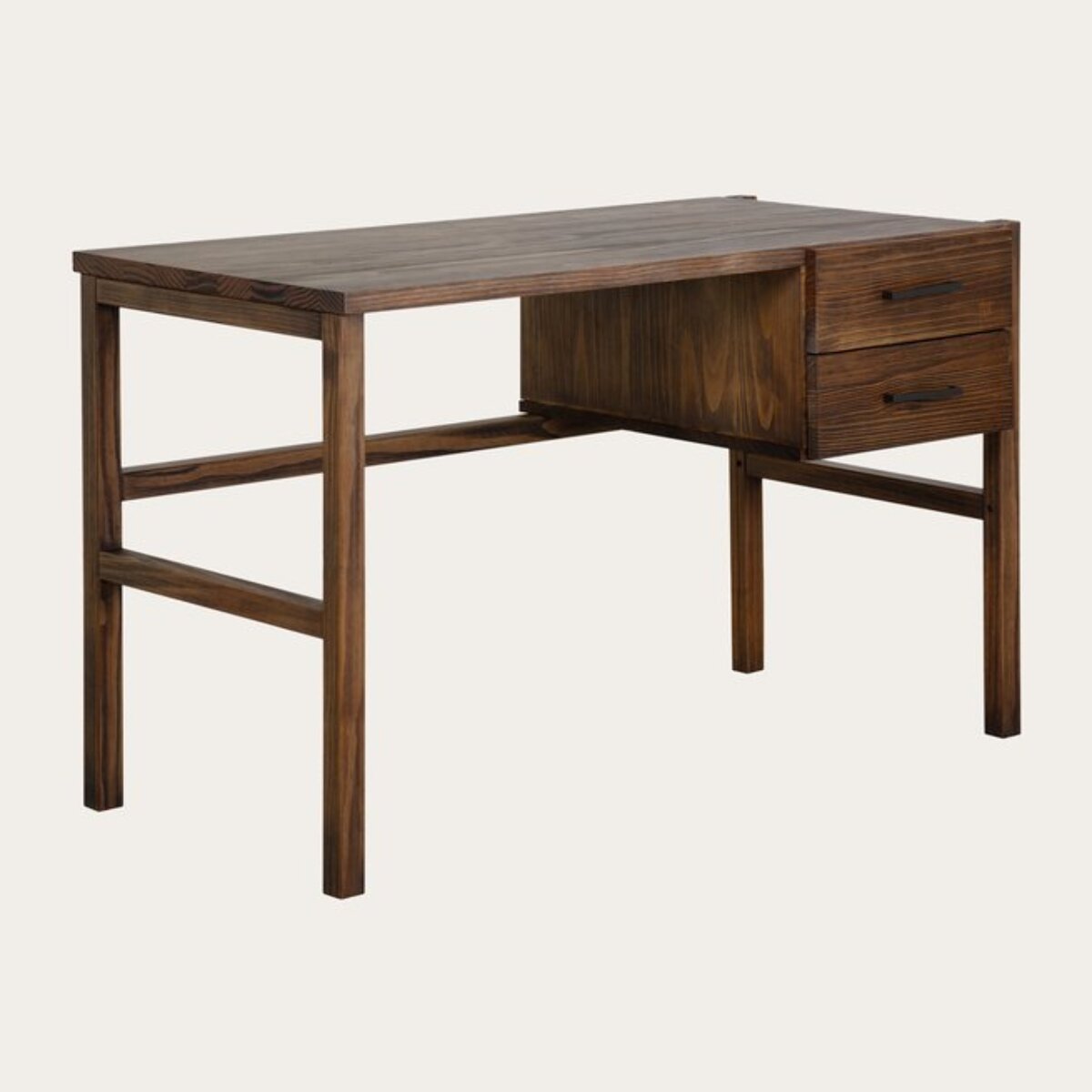 Bureau Lipe -bois massif d'araucaria-couleur nogal 120 x 75 x 60 cm