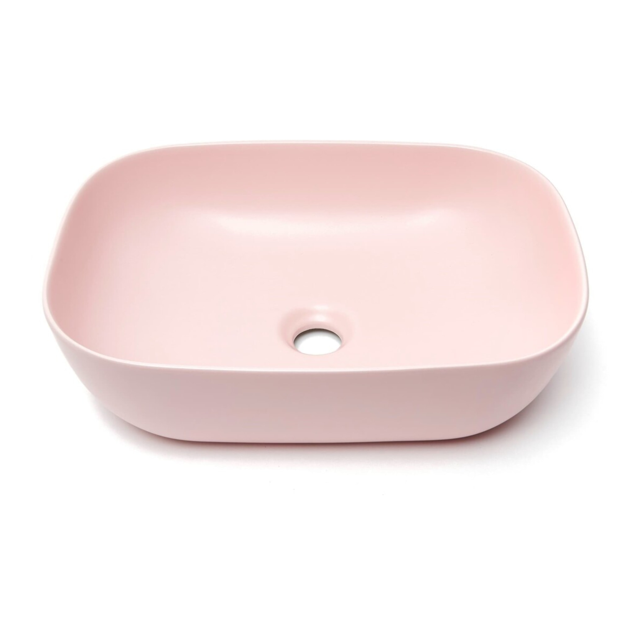 Vasque à poser 45,5 x 32,5 cm - rose mat - sans trop-plein - SAT Infinitio