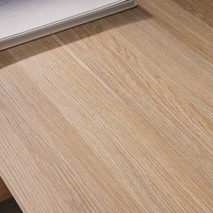 Bureau décor bois 2 portes 2 tiroirs 1 niche 140cm KUBA