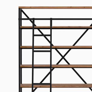 Ensemble de 2 bibliothèques en bois et métal - Kasi