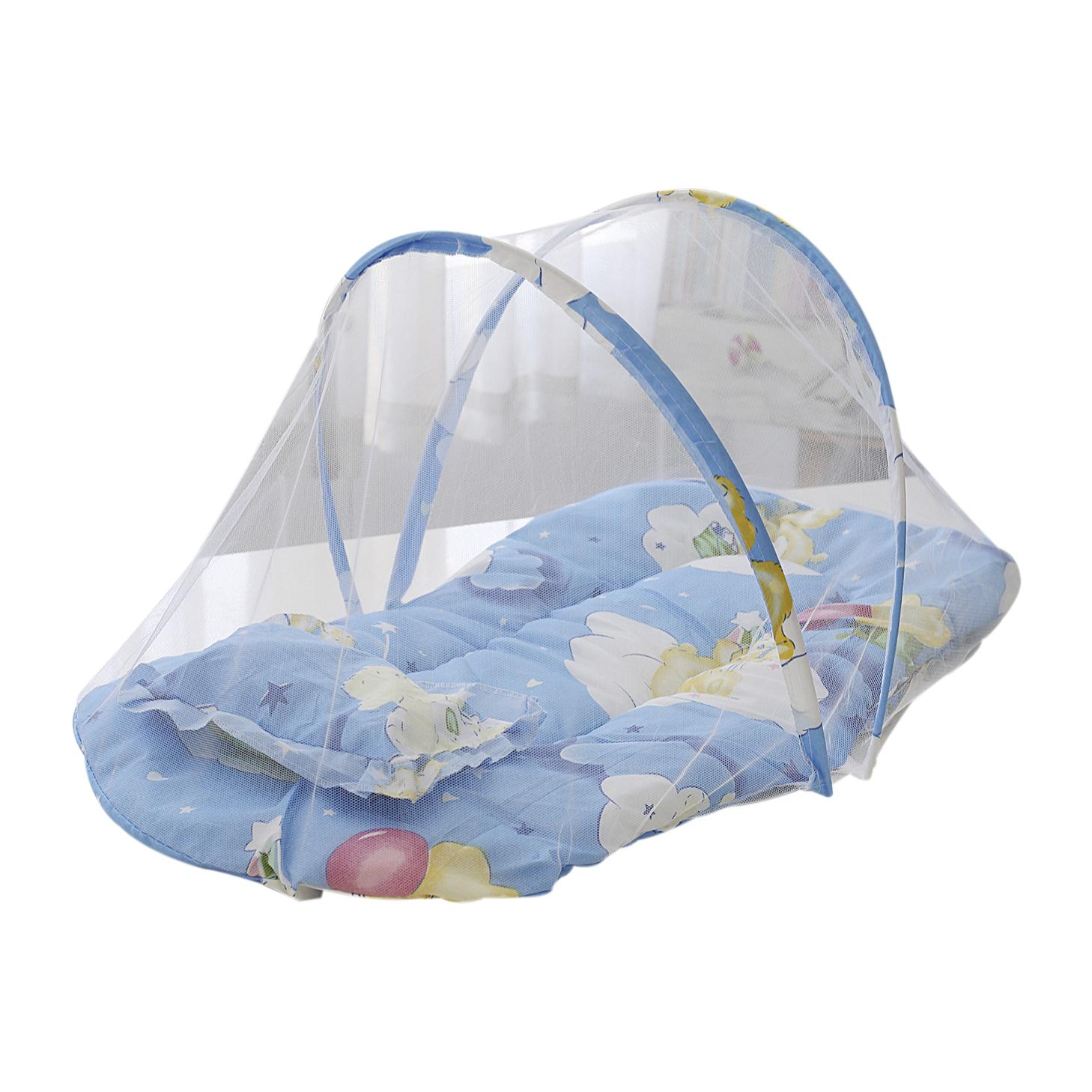 Mosquitera plegable portátil para bebés con colchón y almohada. 60x58x55cm.