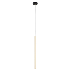 Lampada a sospensione Selter in acciaio oro e nero