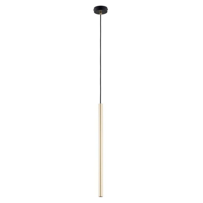 Lampada a sospensione Selter in acciaio oro e nero