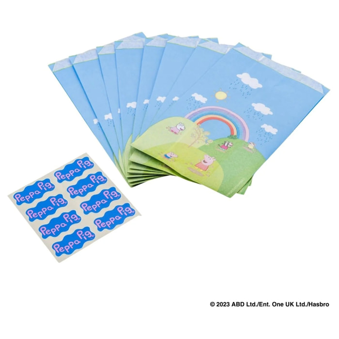Lot de 8 sachets biscuits avec autocollants Dr. Oetker Peppa Pig