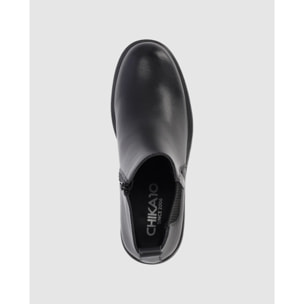 Botines de Piel - Negro - Tacón: 7 cm