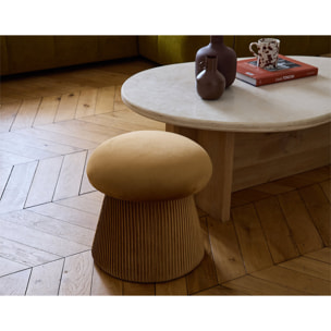 Bobly - pouf - en velours - Ocre