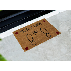 Zerbino Ingresso Casa Antiscivolo In Cocco Scritte Divertenti Pulisci Le Scarpe