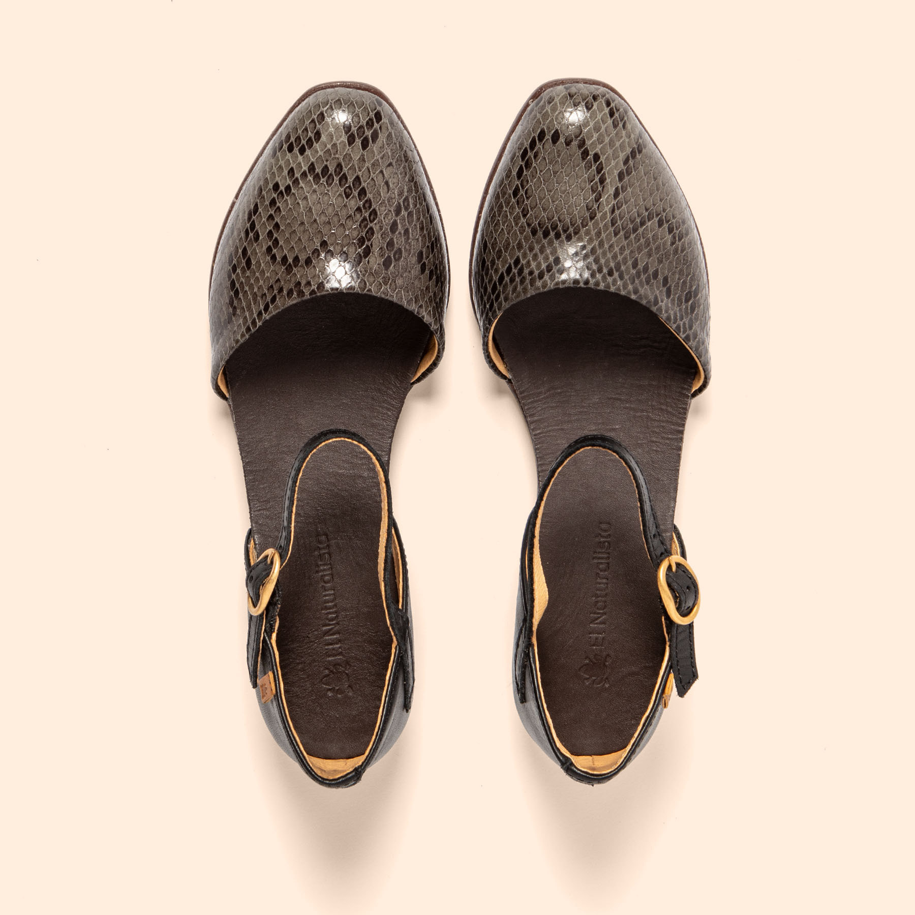 Sandalias ND54 SOFT NAPPA-SNAKE GREY/STELLA color Grey