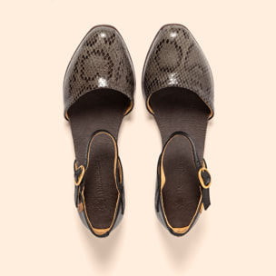 Sandalias ND54 SOFT NAPPA-SNAKE GREY/STELLA color Grey