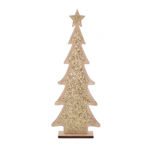 Sapin de no? l decoration en bois 14x4x35.5 cm