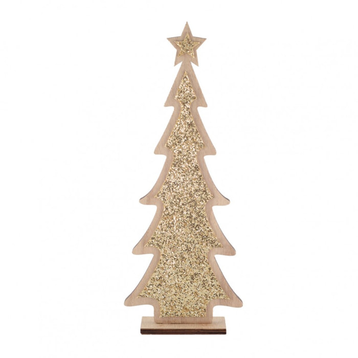 Sapin de no? l decoration en bois 14x4x35.5 cm