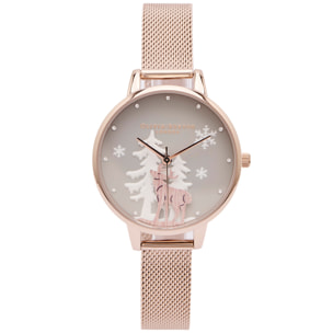 Reloj Olivia Burton OB16AW01 Mujer Analogico Cuarzo con Correa de Acero