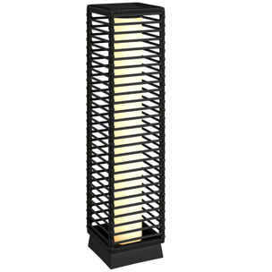 Lanterne solaire capteur de lumière résine tressée noir