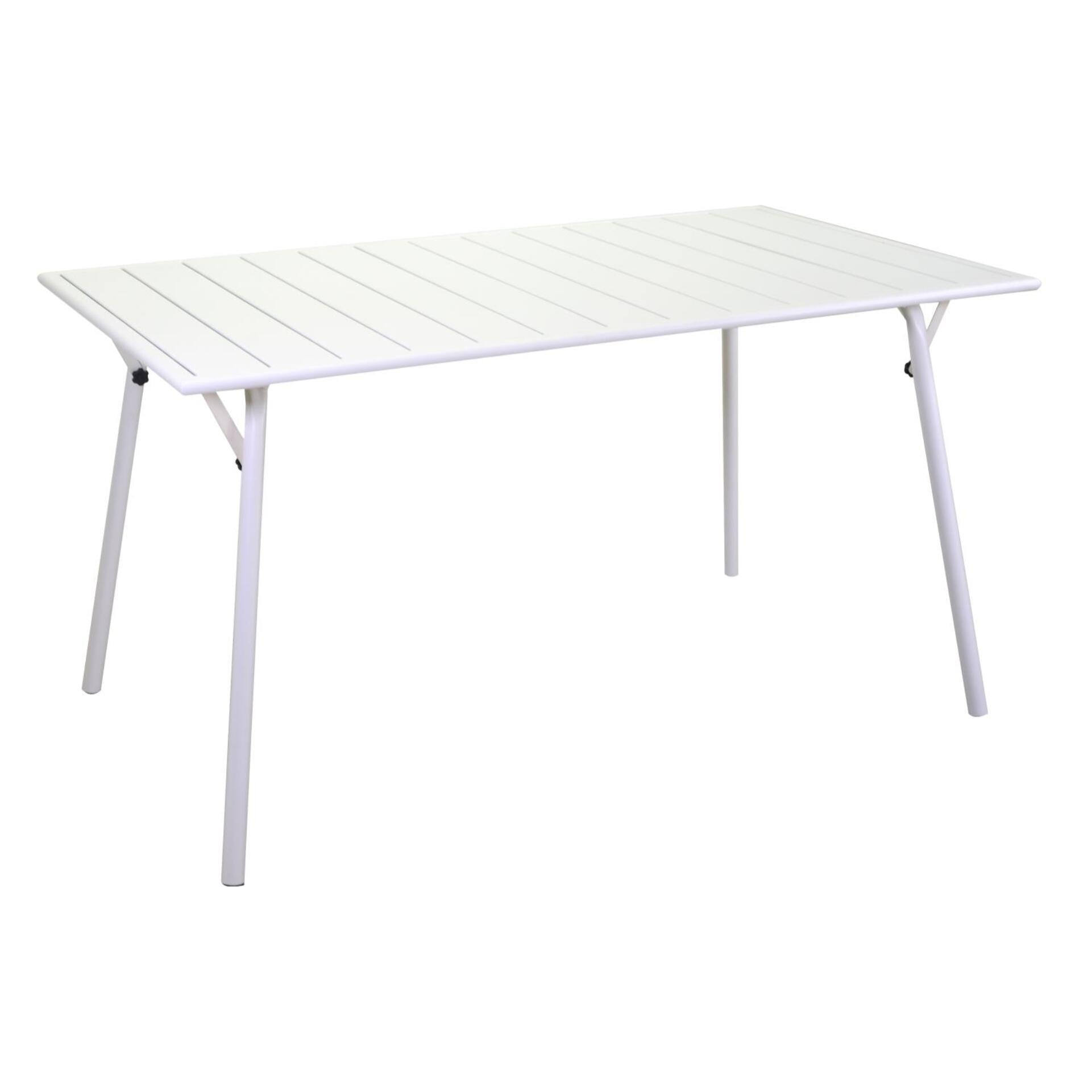 Tavolo pieghevole Rovigo Vacchetti in metallo bianco rettangolare cm140x80h74