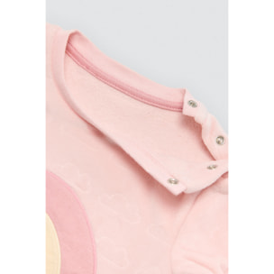 Completo neonato a maniche lunghe rosa Rainbowland