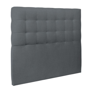 Lit avec sommier et tête de lit capitonnée - Velours au style chic - Adapté à tous les matelas, montage rapide - Finition élégante