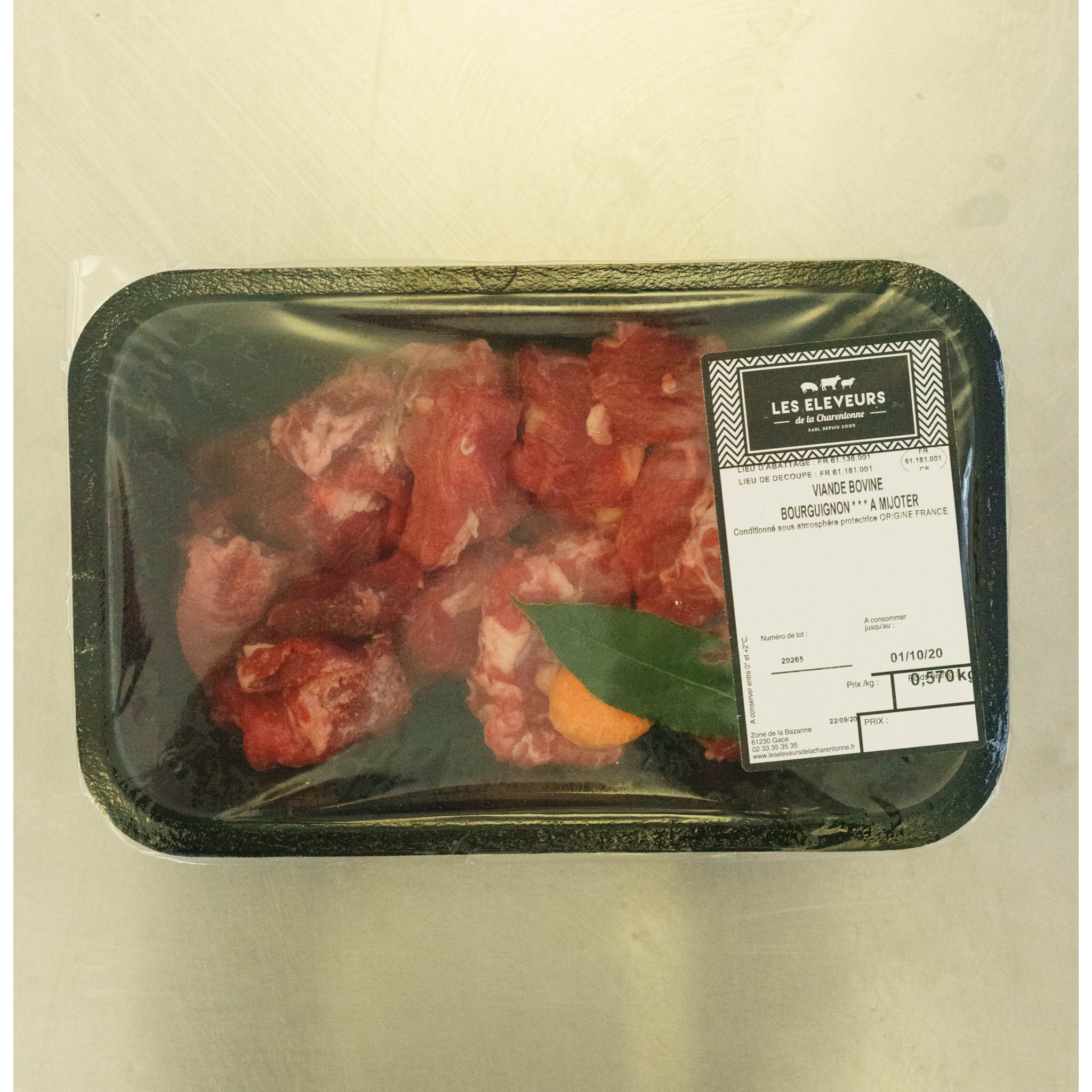 Bourguignon de boeuf - 1,2kg - Normandie