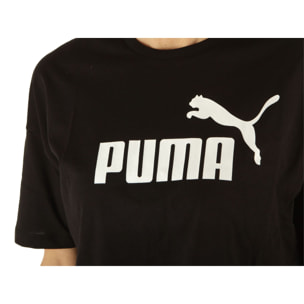 T-Shirt Puma Cropped Logo Tee Nero