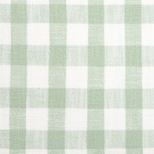 Funda de cojín algodón cuadros Soncuad color verde Algodón