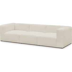 Canapé modulable 4 places en tissu bouclette - MODULO
