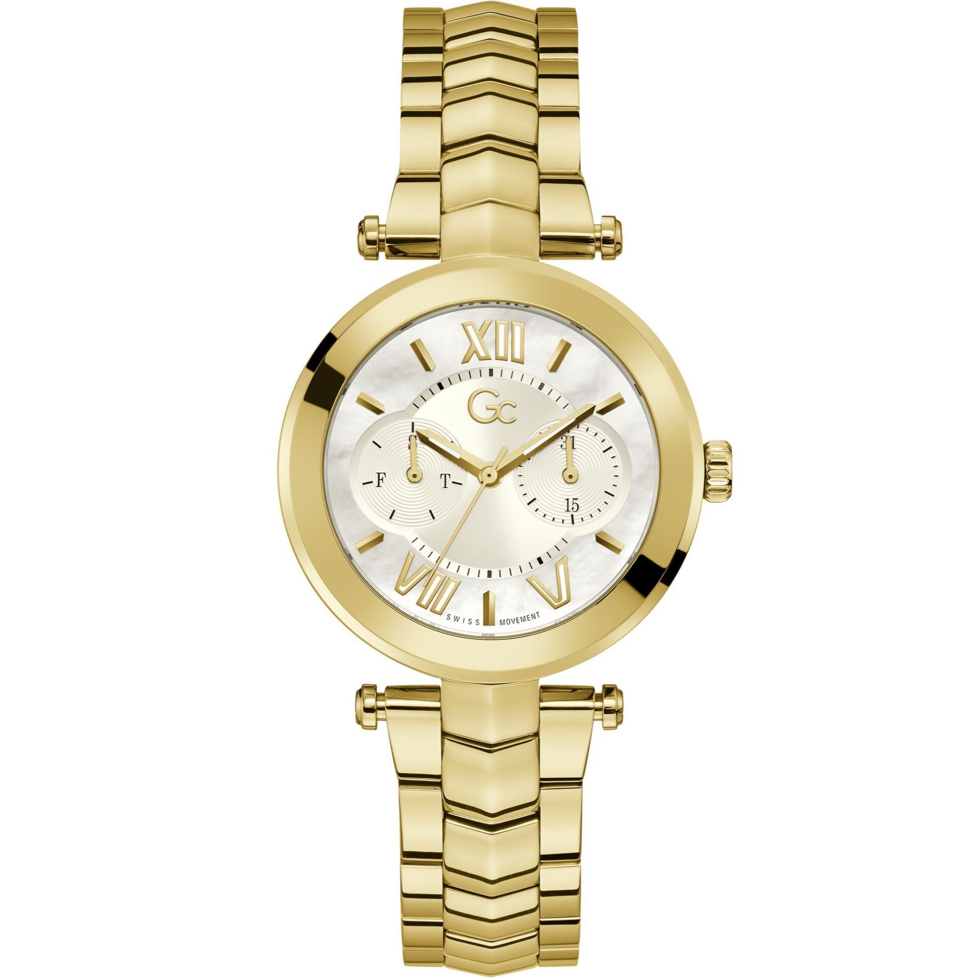 Gc Reloj De Cuarzo Con Día Y Fecha Gc Illusion