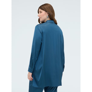 Fiorella Rubino - Camisa en raso stretch - Azul