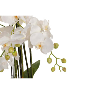 Orquidea Poliester Blanca Con Maceta 60x60x115 Cm