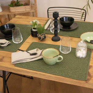 Set de table boutis - Vert