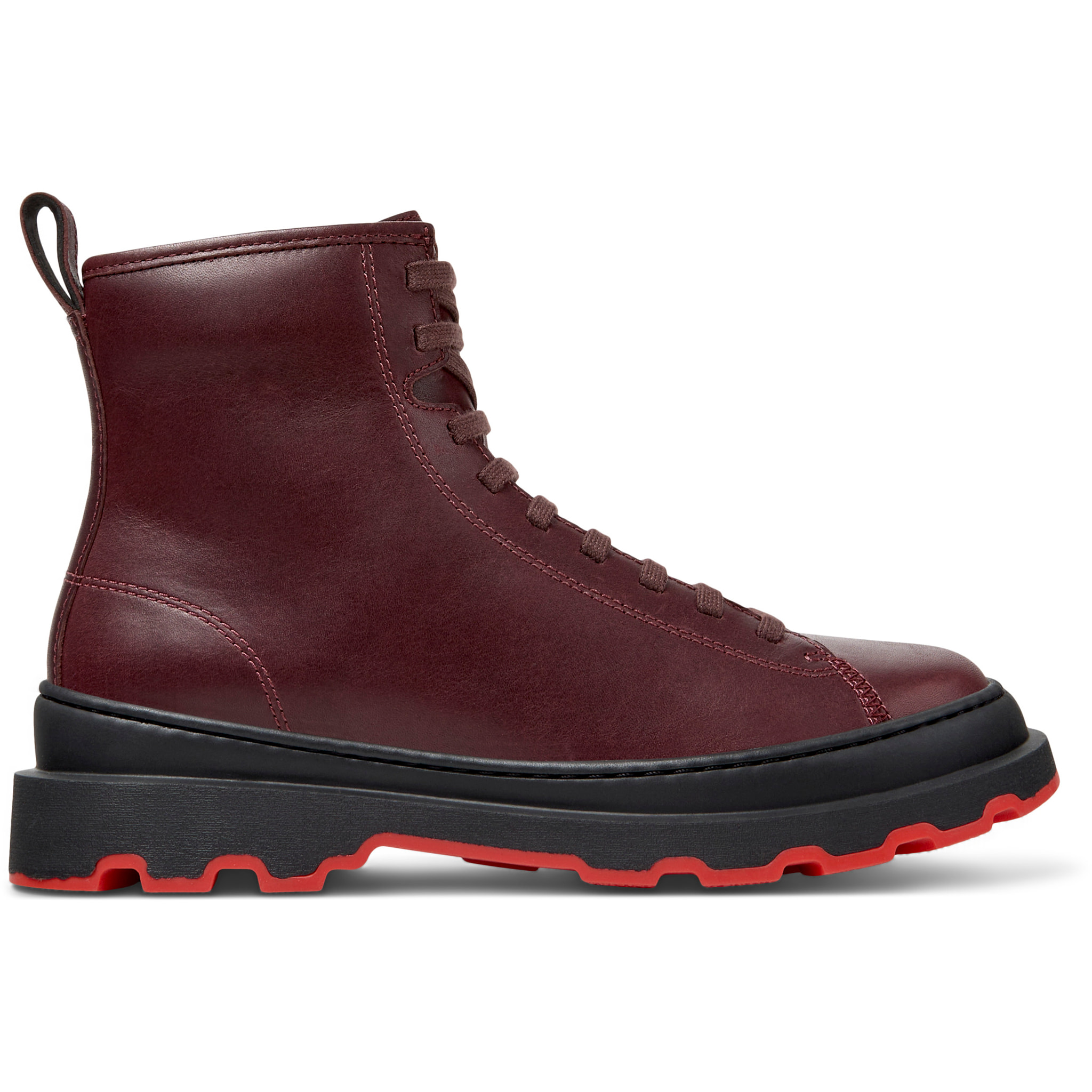 Botines - CAMPER Brutus+ - Burdeos - Cuero liso