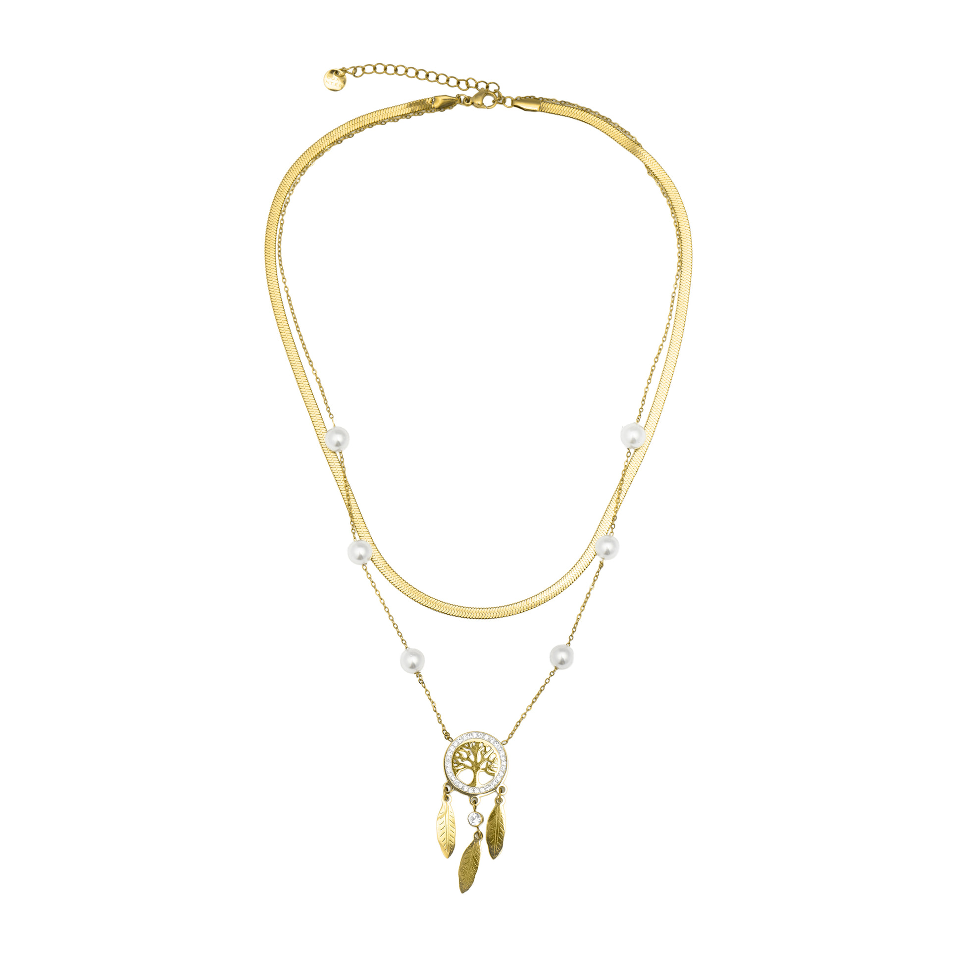 Collar Anthori acabado oro amarillo 18k