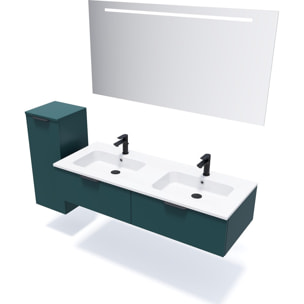Meuble salle de bain double vasque 2 tiroirs - SOHO