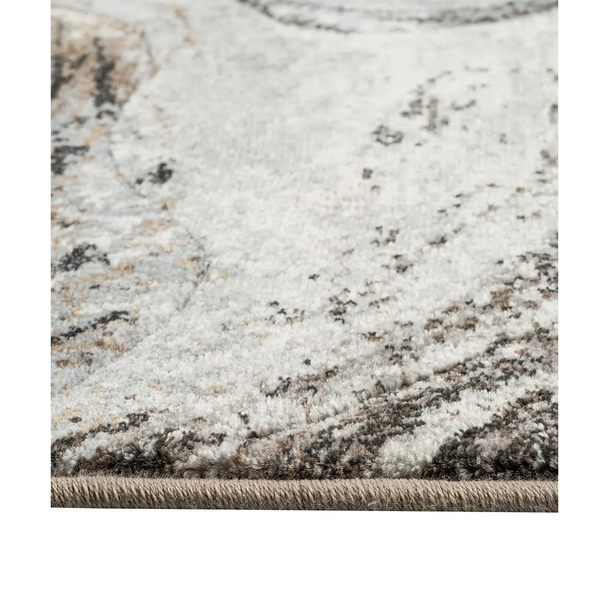 Tappeto Salotto Disegno Astratto Beige Marrone