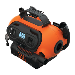 Gonfleur-Compresseur filaire ou sans fil 11 BARS/ 160 PSI (sans batterie) BLACK+DECKER BDCINF18N-QS