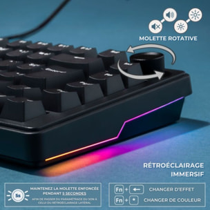 Clavier gamer THE G-LAB KEYZ ELITE 300 HE B Magnetique